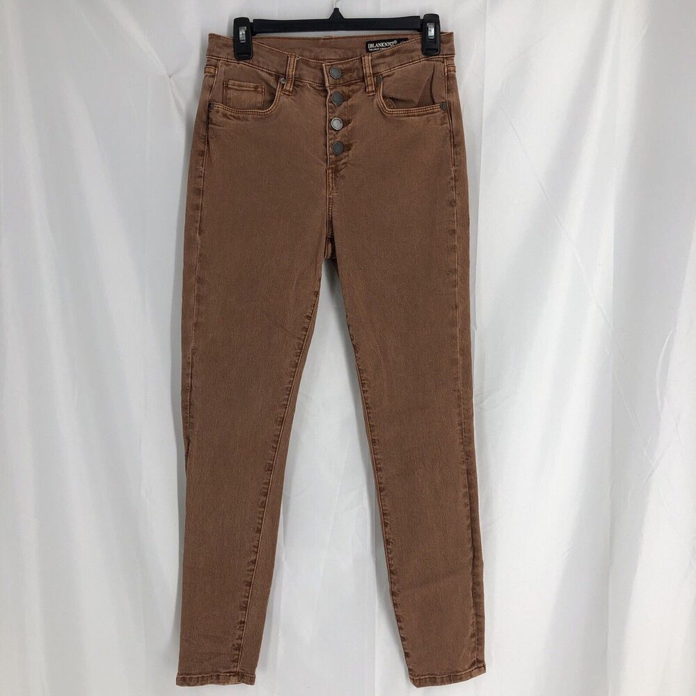 Blank NYC The Great Jones Brown High Rise Skinny Jeans SIZE 28